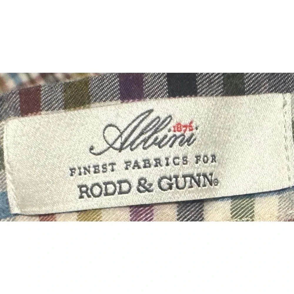 Rodd & Gunn Multi Color Check Button Down Sports‎ Fit Italian Fabric Mens Size M